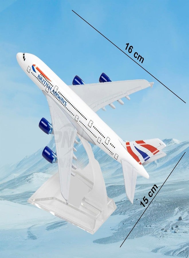 HOUSE HATCH Diecast Aeroplane Scale Model, Aircraft Model Airline, Metal Aircraft, Only for Display Size -16 Cm Multicolor (British Airways) - Image 2